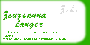 zsuzsanna langer business card